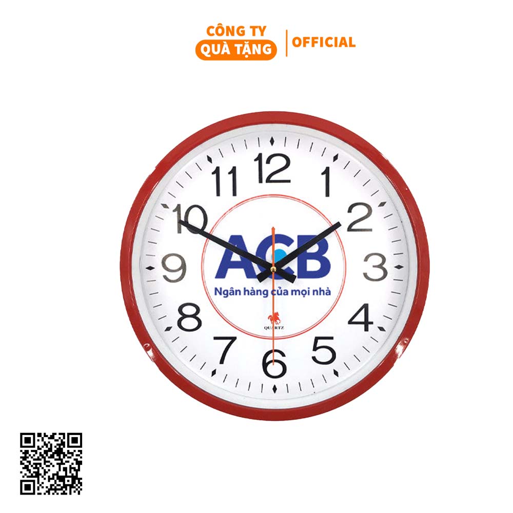 Đồng hồ treo tường in logo ACB