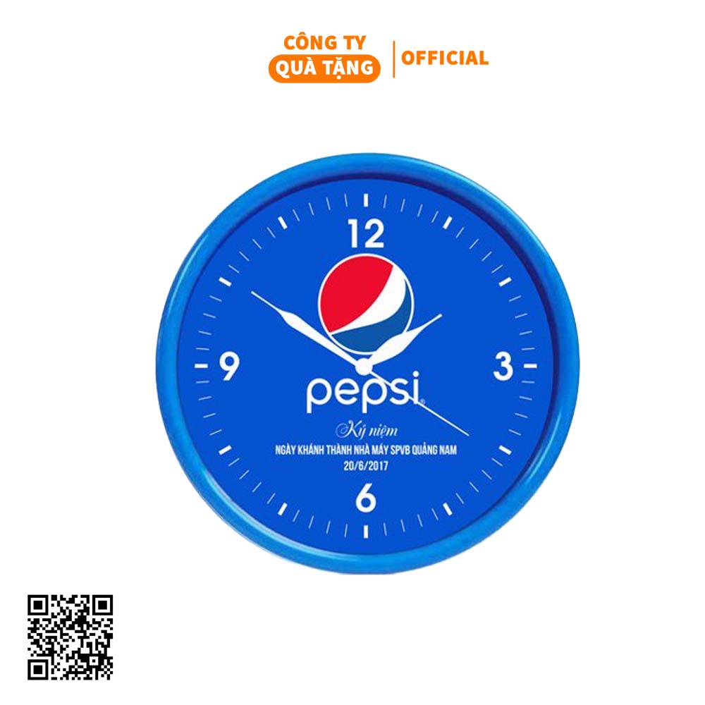 Đồng hồ treo tường in logo Pepsi
