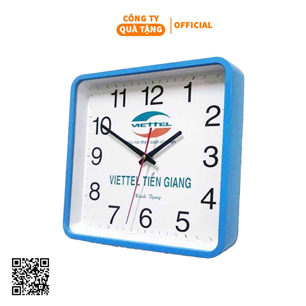 Đồng hồ treo tường in logo Viettel