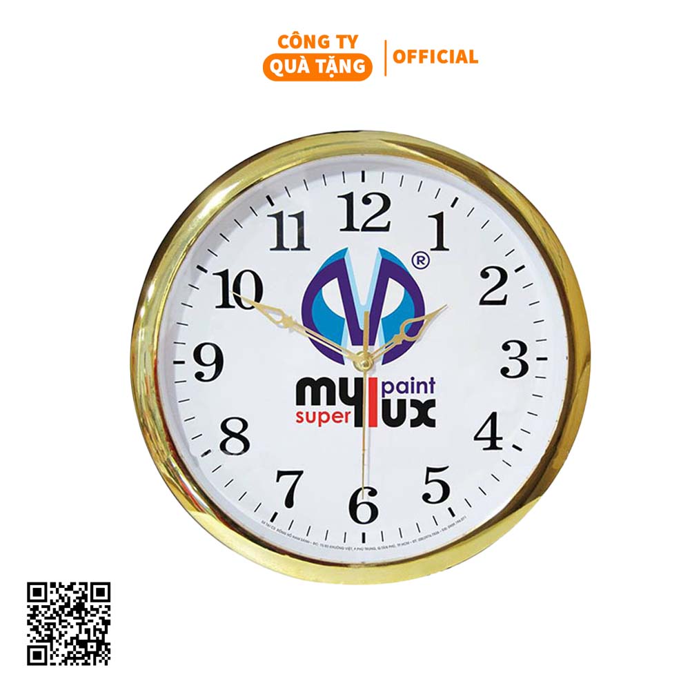Đồng hồ treo tường in logo