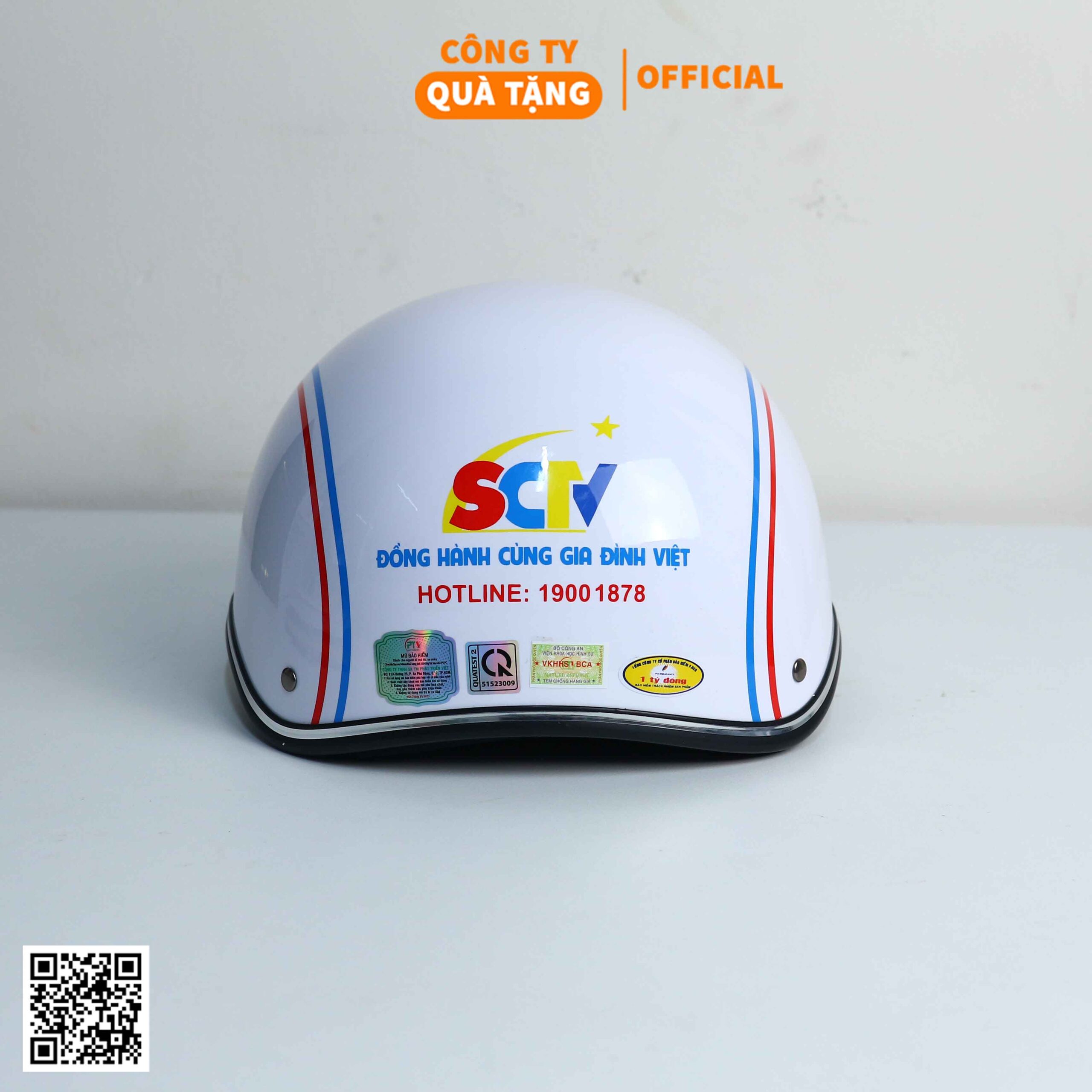 Mũ bảo hiểm in logo SCTV