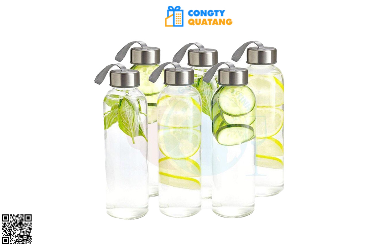 BÌnh nước thủy tinh nắp vặn