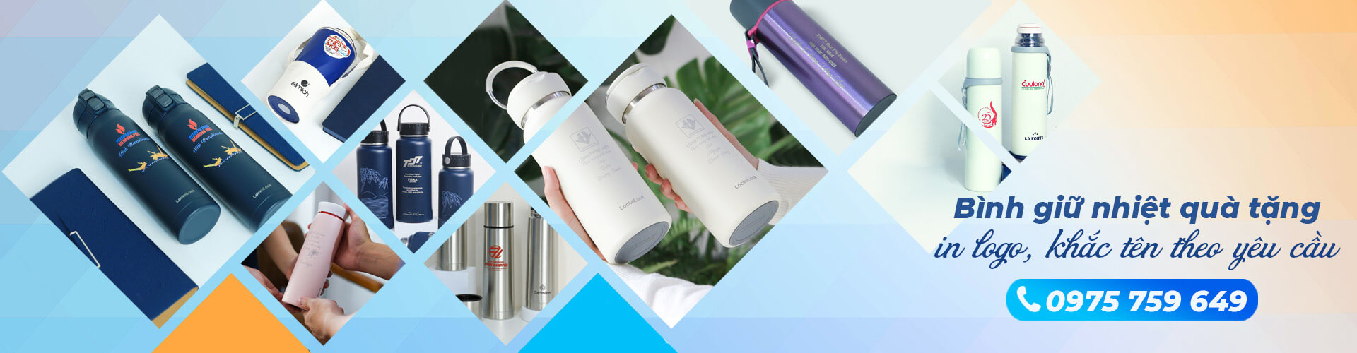 Cung cấp bình giữ nhiệt quà tặng - In logo, khắc tên giá rẻ