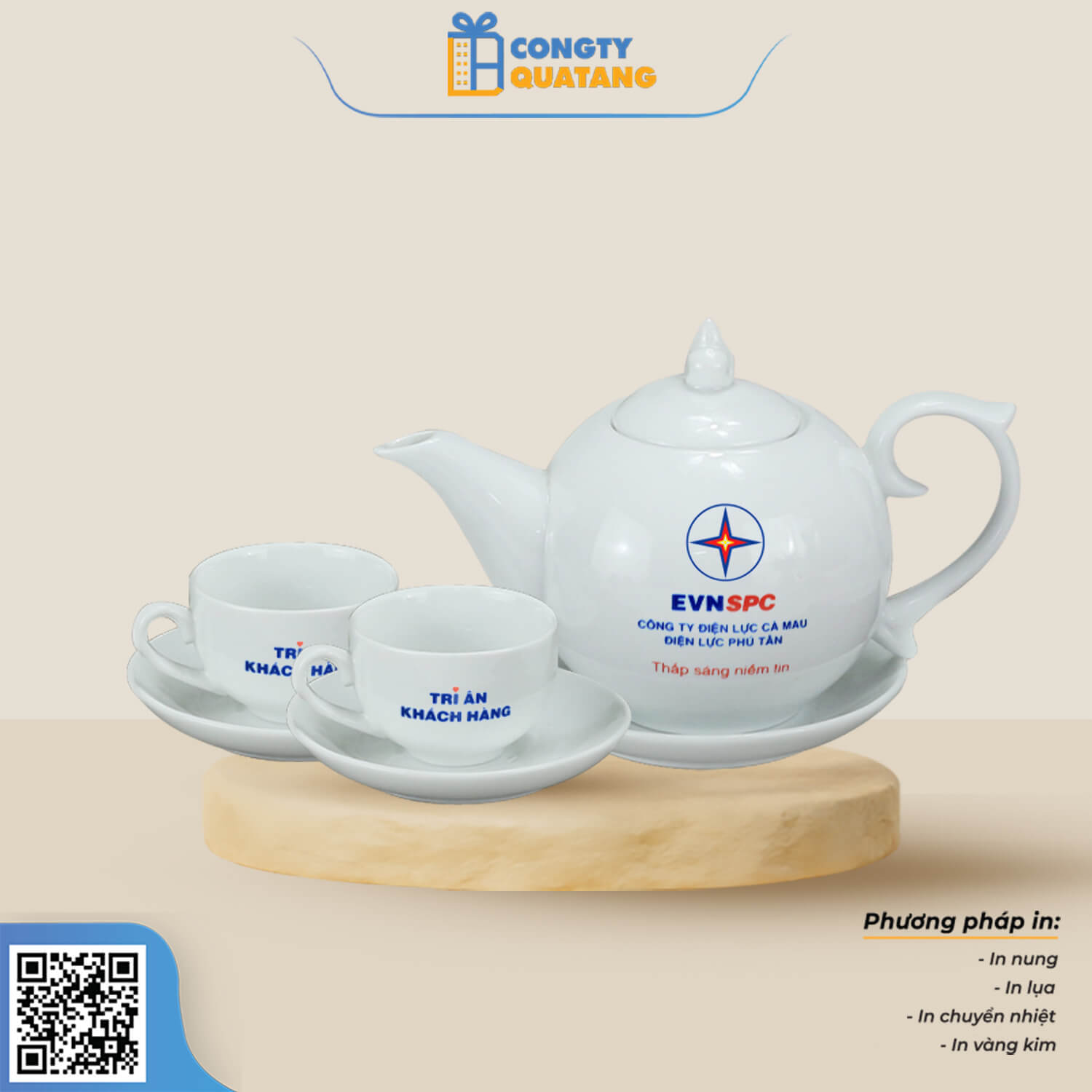 Ấm Chén Bát Tràng- Bộ Bưởi 650ml A011 - congtyquatang.com.vn