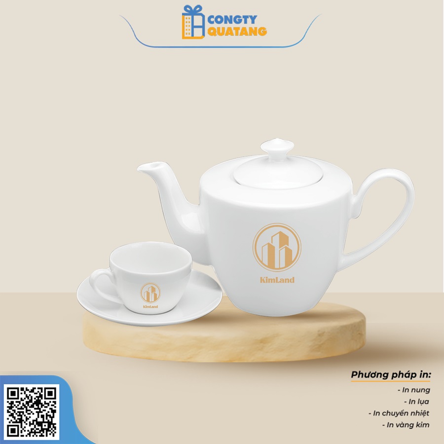 Bộ Ấm Chén Minh Long 0.45 L – Daisy – Trắng 1455200003 - Congtyquatang.com.vn