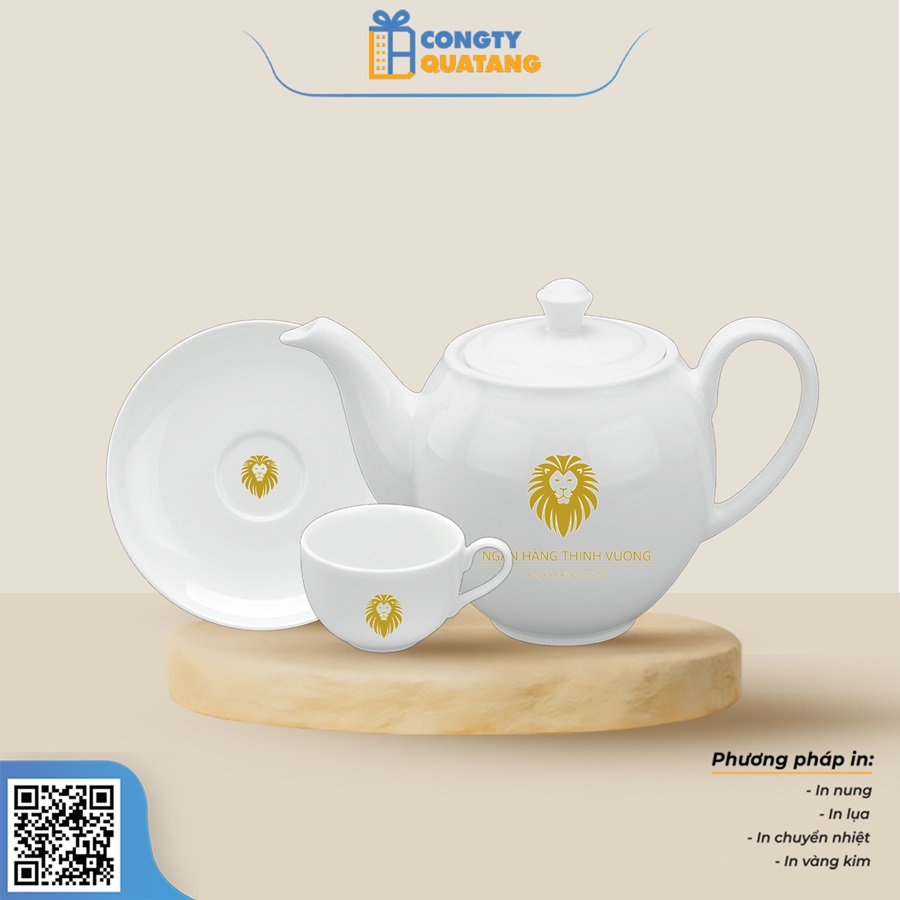 Bộ Ấm Chén Minh Long 0.5 L – Camellia – Trắng 1503800003 - Congtyquatang.com.vn