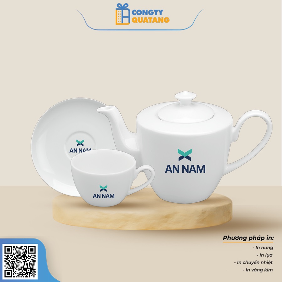 Bộ Ấm Chén Minh Long 0.65 L – Daisy – Trắng 1655200003 - Congtyquatang.com.vn