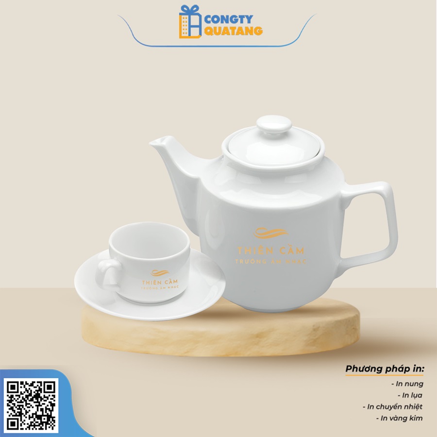 Bộ Ấm Chén Minh Long 0.7 L – Jasmine – Trắng A001_01071100003 - Congtyquatang.com.vn
