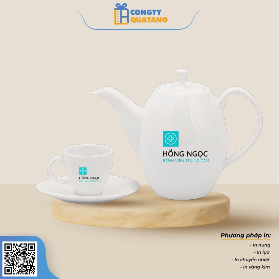 Bộ Ấm Chén Minh Long Cao 0.47 L – Anna – Trắng Ngà 68470300003 - Congtyquatang.com.vn