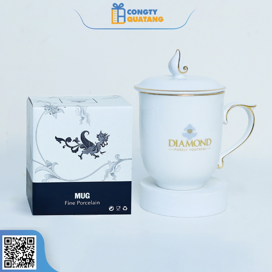 Cốc Sứ Minh Long 0.30L Mẫu Đơn IFP Chỉ Vàng 153009014 - Congtyquatang.com.vn