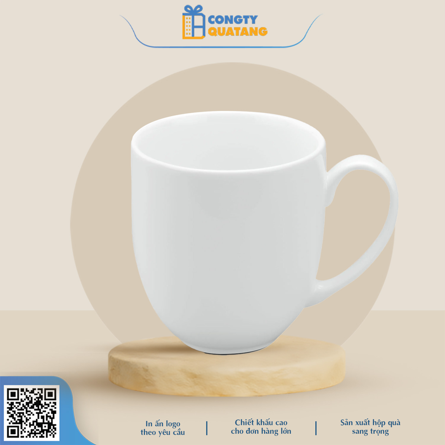 Ly Sứ Minh Long Trắng 0.4 L – Camellia – A001_154019000 - Congtyquatang.com.vn