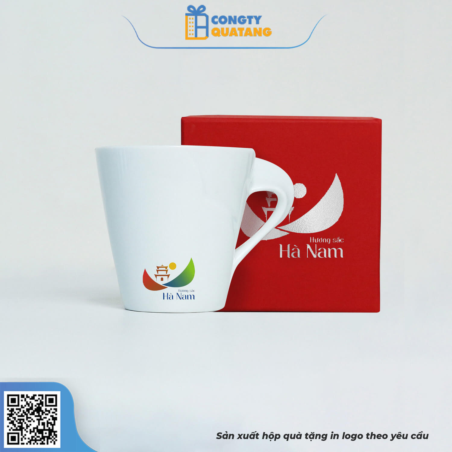 Ly Sứ Trắng Quai Xoắn QT-CS115 - Congtyquatang.com.vn