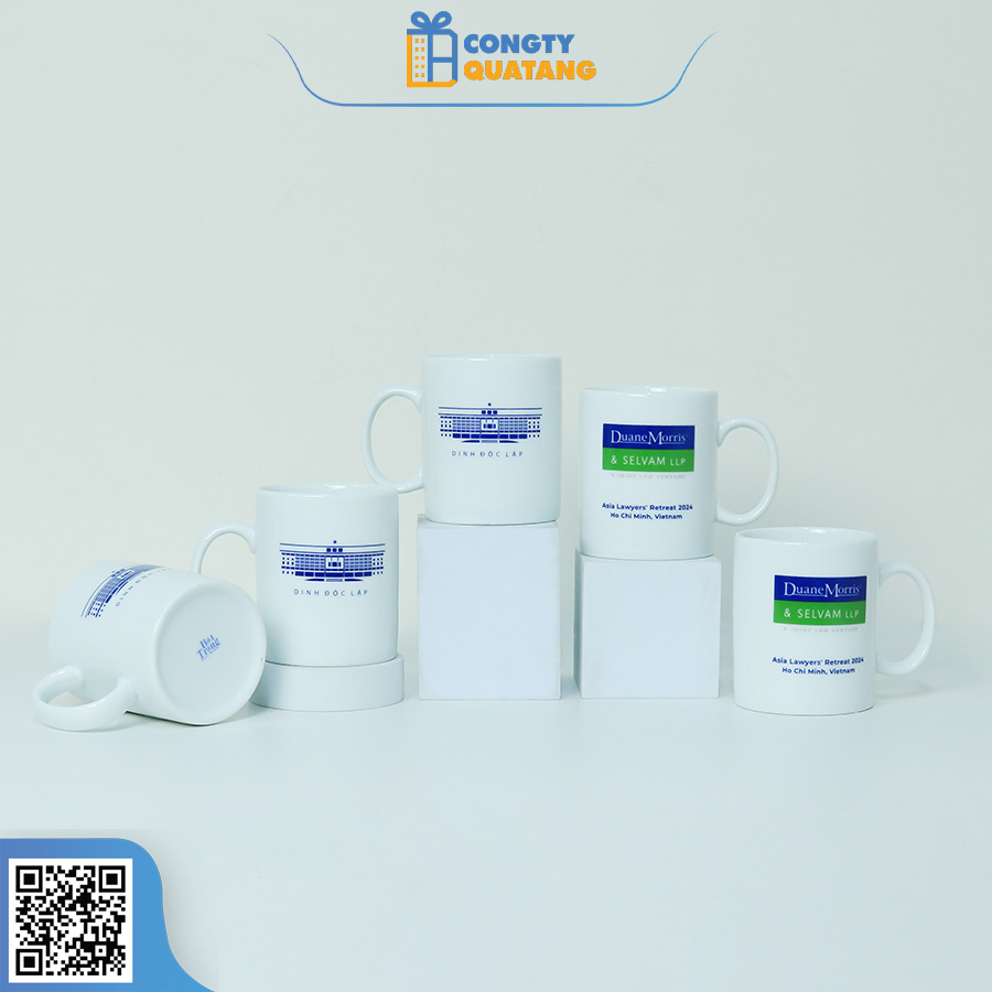 ly Sứ Trụ Trắng Quai C Bát Tràng QT-CS101 - Congtyquatang.com.vn