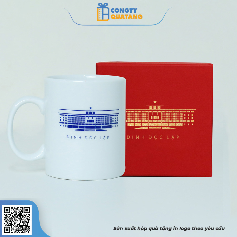 ly Sứ Trụ Trắng Quai C Bát Tràng QT-CS101 - Congtyquatang.com.vn