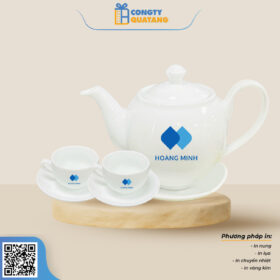 Bộ Ấm Chén Bát Tràng 900ml A016 - Congtyquatang.com.vn