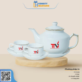 Bộ Ấm Chén Bát Tràng 600ml A014