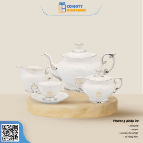 Bộ Ấm Trà Minh Long 1.3L Đài Các Chỉ Bạch Kim 01134604303