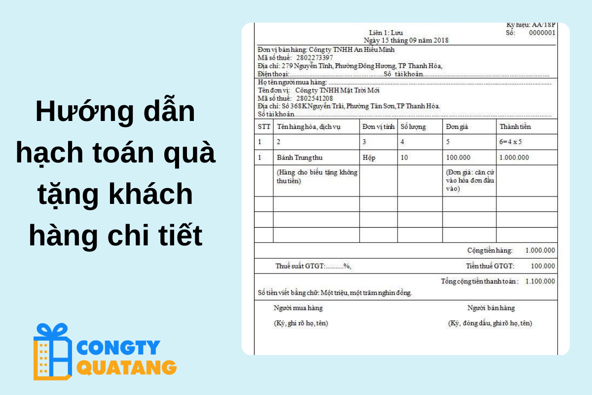 Hướng dẫn hạch toán quà tặng khách hàng chi tiết