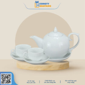 Ấm Chén Bát Tràng- Bộ Bưởi 650ml A011 - congtyquatang.com.vn