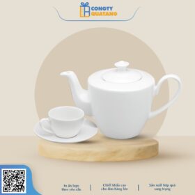 Bộ Ấm Chén Minh Long 0.45 L – Daisy – Trắng 1455200003 - Congtyquatang.com.vn
