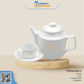 Bộ Ấm Chén Minh Long 0.7 L – Jasmine – Trắng A001_01071100003 - Congtyquatang.com.vn