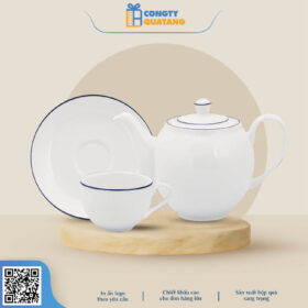 Bộ Ấm Chén Minh Long 0.8 L – Camellia – Chỉ Xanh Dương 1803802103 - congtyquatang.com.vn
