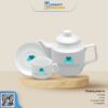 Bộ Ấm Chén Minh Long 1.1 L – Jasmine – Trắng 1111100003 - Congtyquatang.com.vn