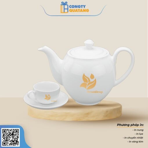 Bộ Ấm Chén Minh Long 1,1 L – Camellia – Trắng 1113800003 - Congtyquatang.com.vn