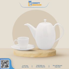 Bộ Ấm Chén Minh Long Cao 0.47 L – Anna – Trắng Ngà 68470300003 - Congtyquatang.com.vn