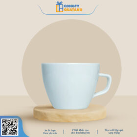 Bộ Ly Sứ Café Trắng Dáng Đức Cappuccino QT-CS117 - Congtyquatang.com.vn