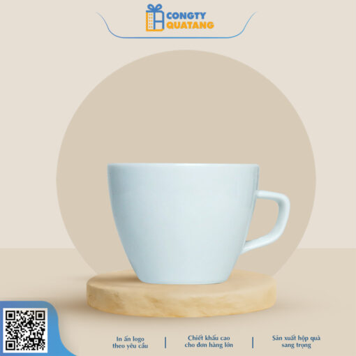 Bộ Ly Sứ Café Trắng Dáng Đức Cappuccino QT-CS117 - Congtyquatang.com.vn