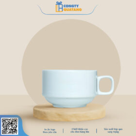 Bộ Ly Sứ Trắng Cafe Vuông QT-CS130 - Congtyquatang.com.vn