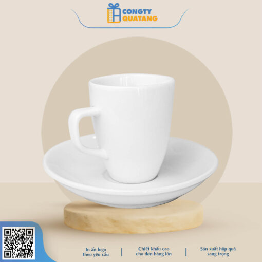 Bộ Ly Sứ Trắng Espresso 1 QT-CS119 - Congtyquatang.com.vn