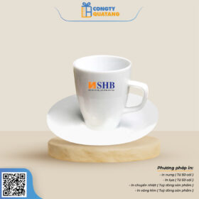 Bộ Ly Sứ Trắng Latte Dáng Đức QT-CS121 - Congtyquatang.com.vn
