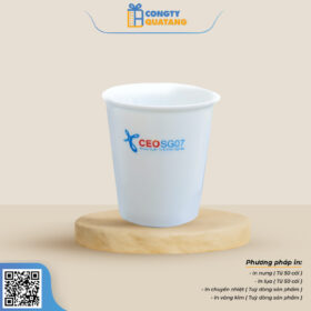 Ly Sứ Giấy Trắng QT-CS123 - Congtyquatang.com.vn