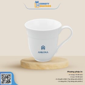 Ly Sứ Minh Long Sọc Loe Camellia Trắng 0,4L - Congtyquatang.com.vn