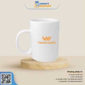 Ly Sứ Trắng Quai C Dáng Cao QT-CS103 - Congtyquatang.com.vn