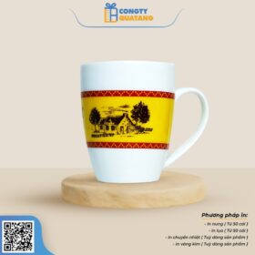 Ly sứ trắng thóp Bát Tràng QT-CS105 - Congtyquatang.com.vn
